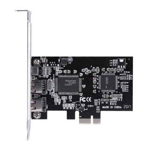 Carte PCIe Firewire Richer-R Carte d'extension Pci-E 1394A Firewire Carte contrôleur Pci Express Ieee 1394 avec câble Firewire