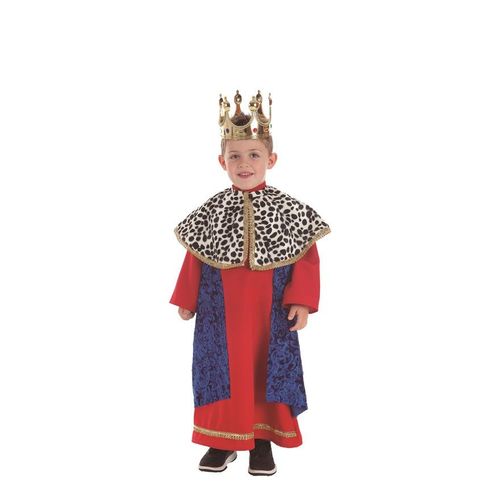 Déguisement Roi Magicien Rouge Et Bleu Pour Enfant (Taille 7-9a)