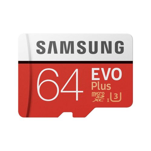 Samsung Carte mémoire microSDXC Pro Plus 64 Go UHS Classe de vitesse 3, classe 10 pour Action Cam, smartphone et tablette avec ad