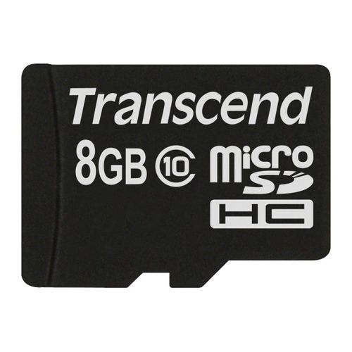 Transcend Carte Mémoire microSDXC 8 Go Classe 10 (Premium) TS8GUSDC10