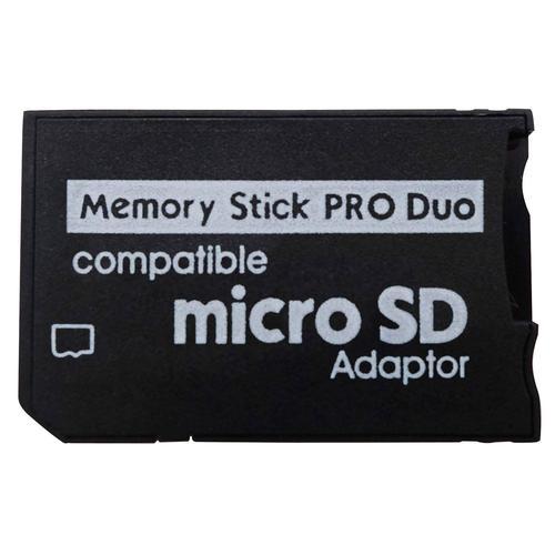 LXSINO PSP Adaptateur Memory Stick, Funturbo Micro SD vers Carte Memory Stick Pro Duo MagicGate pour Sony Playstation Portable, A