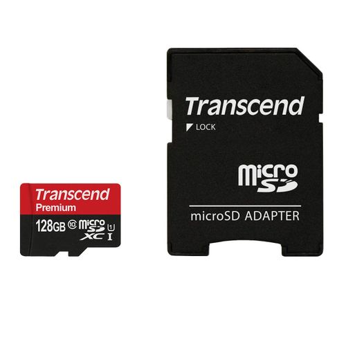 Transcend Carte Mémoire microSDXC 128 Go Classe 10 UHS-I 400x (Premium) TS128GUSDU1