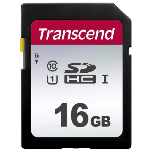 Transcend TS16GSDC300SE Carte Mémoire SDHC 16 Go UHS-I U3 (Silver) [Emballage « Déballer sans s'énerver par Amazon »]