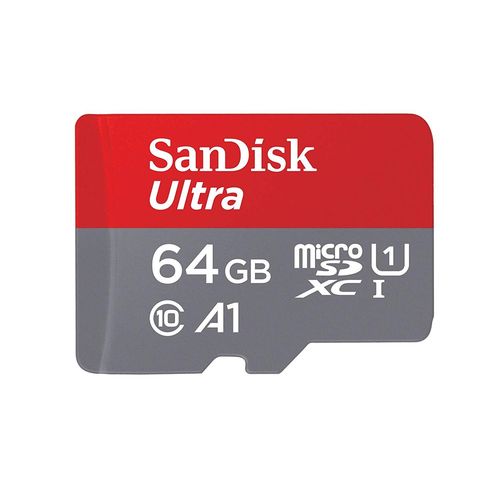 Carte Mémoire microSDXC SanDisk Ultra 64GB + Adaptateur SD. Vitesse de Lecture Allant jusqu'à 100MB/S, Classe 10, U1, homologuée
