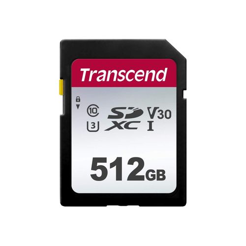 Transcend 512GB UHS-I U3 SD Memory Card, TS512GSDC300S-E