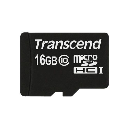 Transcend Carte Mémoire microSDXC 16 Go Classe 10 (Premium) TS16GUSDC10