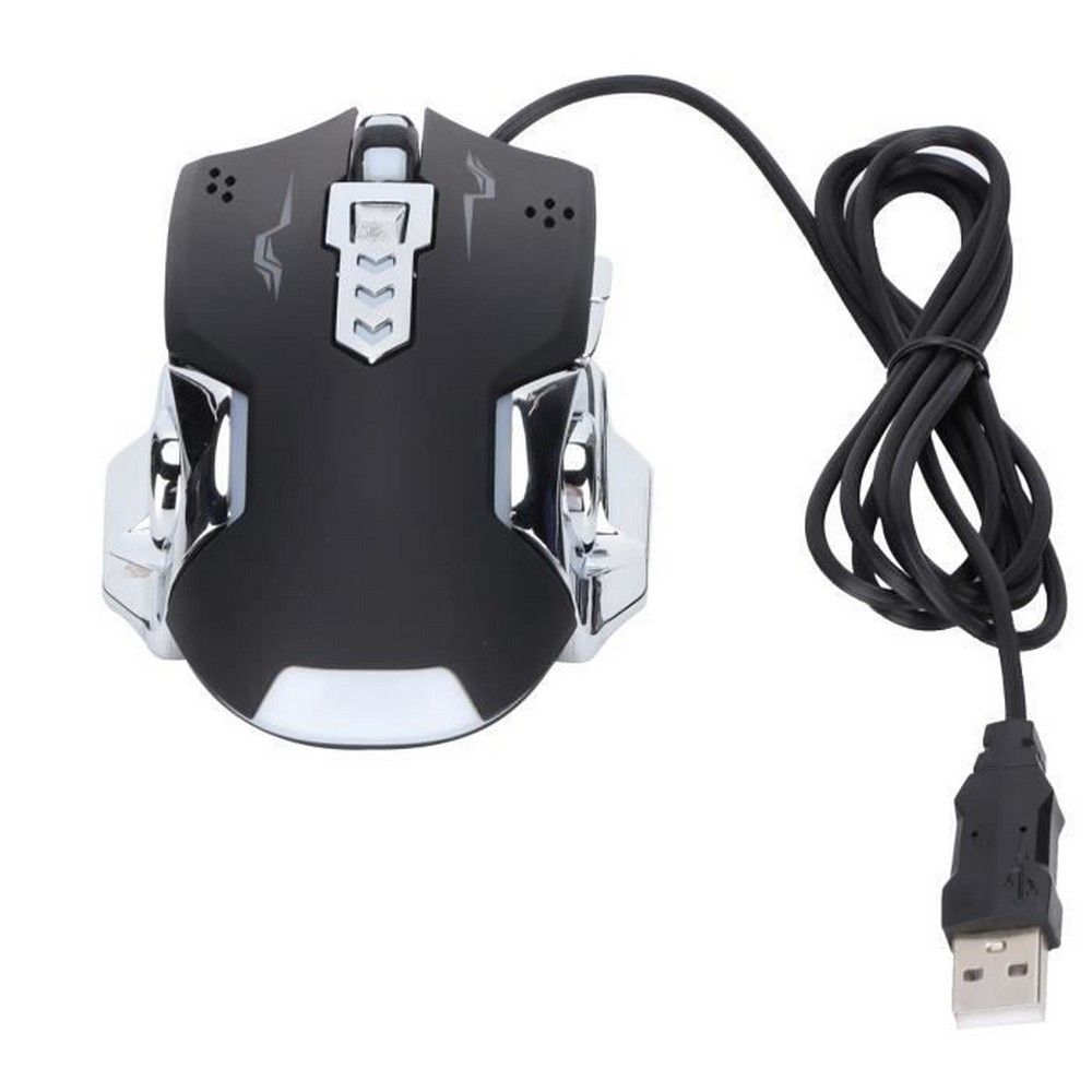 Souris d'ordinateur souris filaire Port Usb noir éclairage de jeu accessoires informatiques optiques réglables