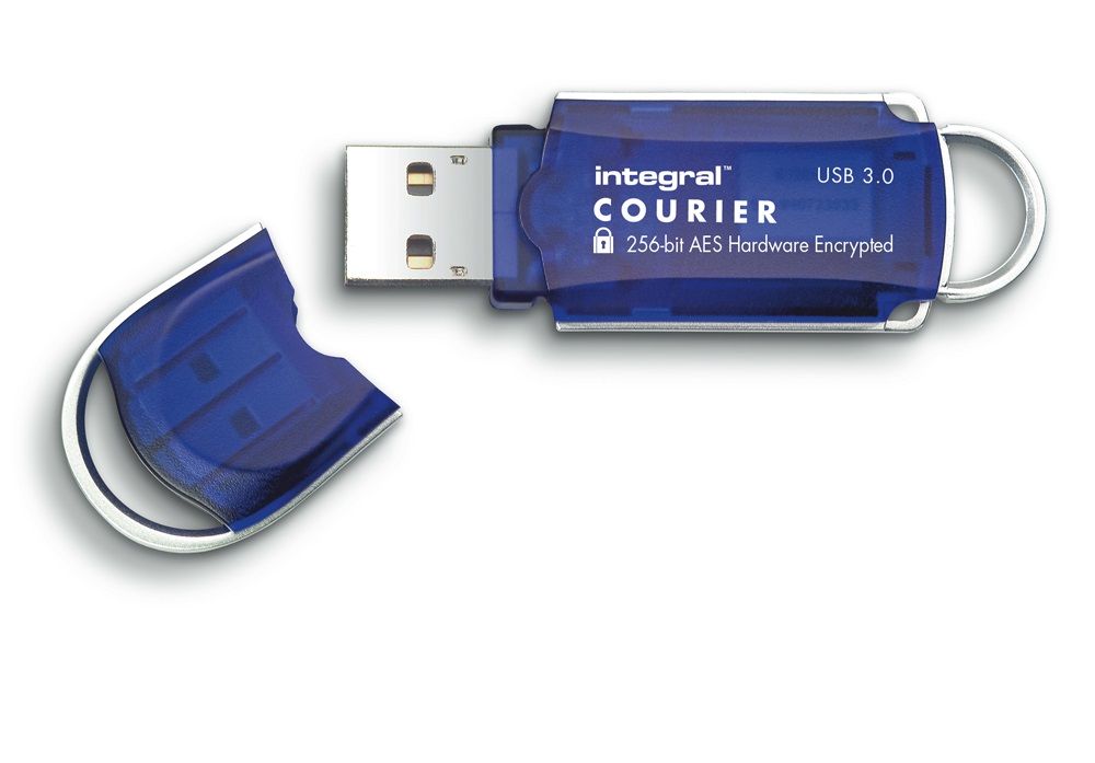 Integral Courier FIPS 197 Encrypted USB 3.0 - Clé USB - chiffré - 32 Go - USB 3.0