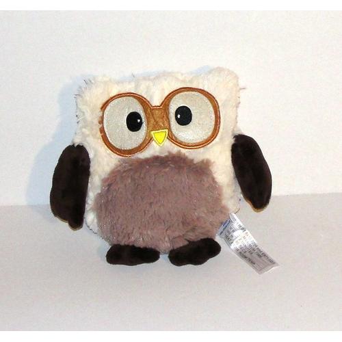 Peluche Hibou Chouette Bouillotte Intelex Doudou Oiseau Micro Ondable 23 Cm