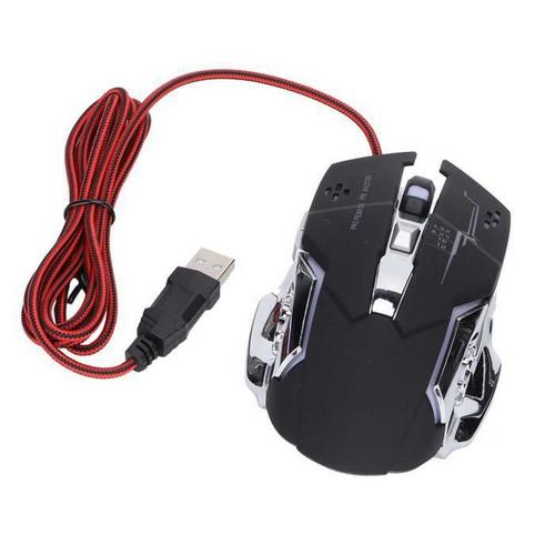 Souris Gamer Souris filaire Port Usb noir éclairage de jeu Accessoires informatiques optiques réglables