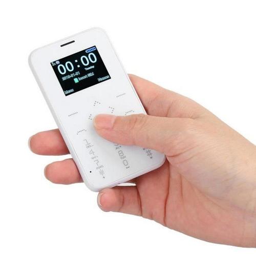Téléphone à carte 7S + carte de tir Mini téléphone portable Bluetooth pour enfants (blanc)