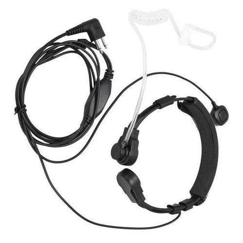 Casque d'interphone talkie-walkie casque transparent casque à tube acoustique micro de gorge réglable pour Motorola Gp88 Gp300 Gp88S