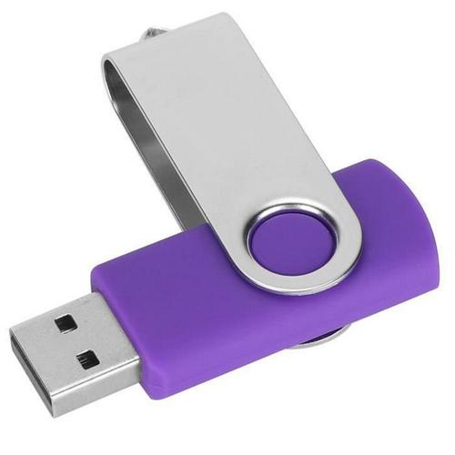 Mémoire Flash USB Clé USB Candy Violet Mémoire de stockage portable rotative pour tablette PC (128 Go)