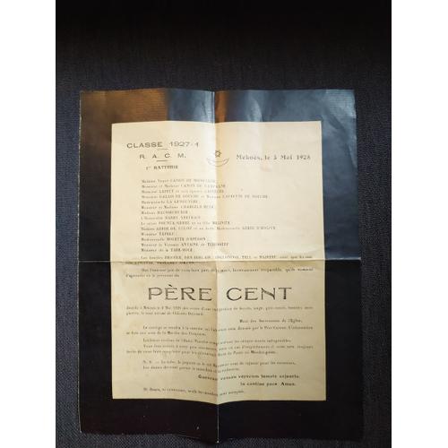 Père Cent Classe 1927/1 Meknès