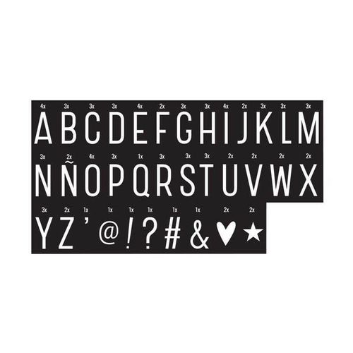 Set De Lettres Basic Monochrome - A Little Lovely Company