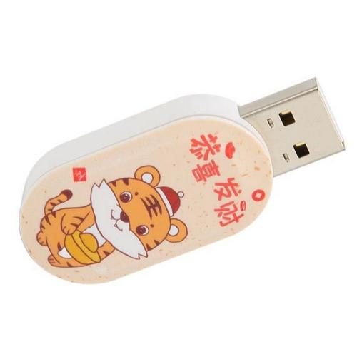 Cartoon USB Flash Drive Cute Animal Pattern U Disk Memory Device (Wish You Prosperity And Wealth 128Gb)