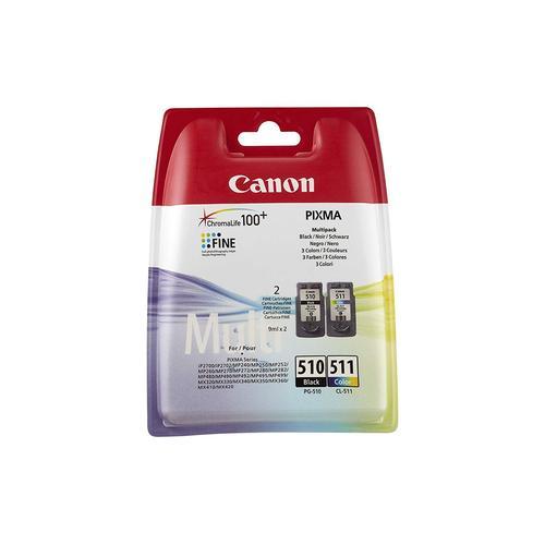 Canon PG-510/CL-511 Cartouche Multipack Noire + Couleur (Multipack plastique)