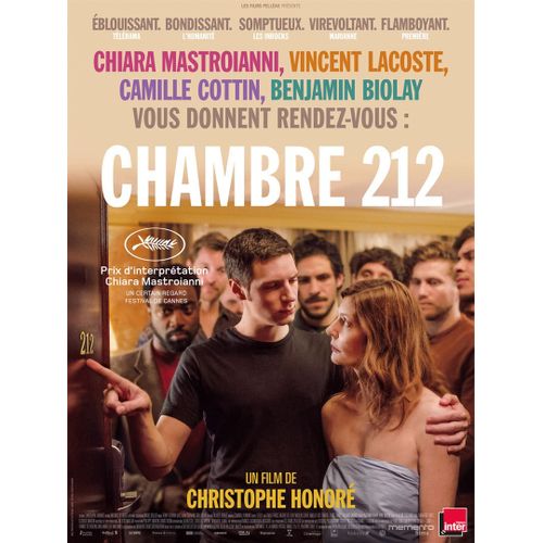 Chambre 212 - Affiche Originale De Cinéma - Format 120x160 Cm - Un Film De Christophe Honoré Avec Carole Bouquet, Chiara Mastroianni, Camille Cottin, Vincent Lacoste, Benjamin Biolay - Année 2019