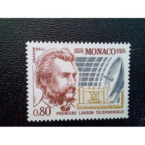 Timbre Monaco Yt 1053 Alexander Bell (1847-1922), Physicien, Téléphone De 1876 1976 ( 021012 )