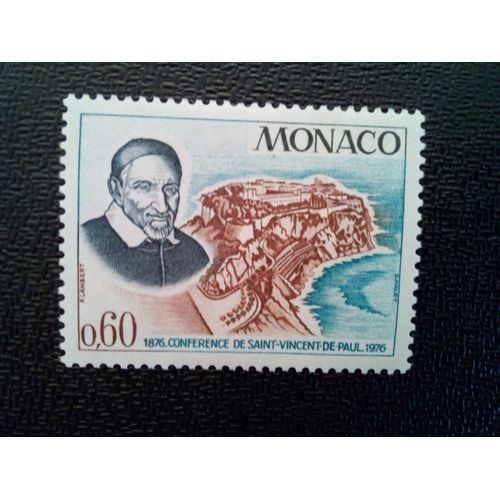 Timbre Monaco Yt 1067 Saint Vincent De Paul (1581-1660), Fondateur De La Caritas 1976 ( 021012 )