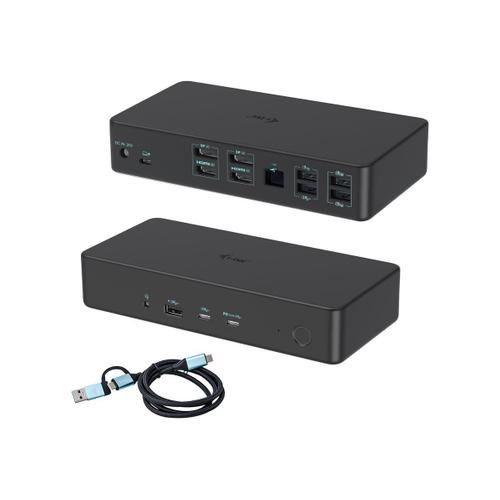 i-Tec - Station d'accueil - pour tablette, ordinateur portable - USB-C / Thunderbolt 3 / USB 3.0 - 2 x HDMI, 2 x DP - 1GbE - 100 Watt - Europe
