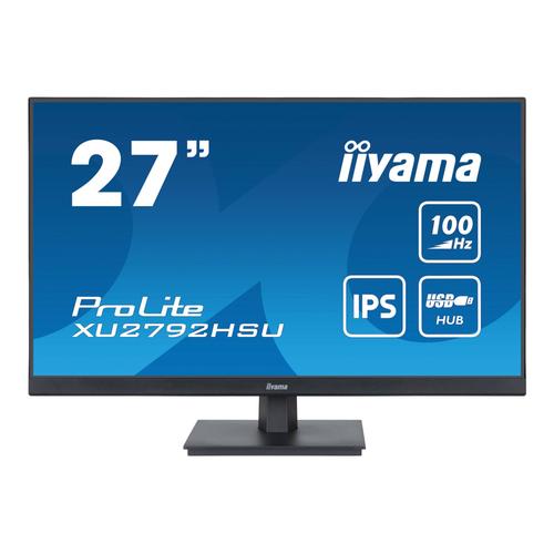 iiyama ProLite XU2792HSU-B6 - Écran LED - 27" - 1920 x 1080 Full HD (1080p) @ 100 Hz - IPS - 250 cd/m² - 1300:1 - 0.4 ms - HDMI, DisplayPort - haut-parleurs - noir mat