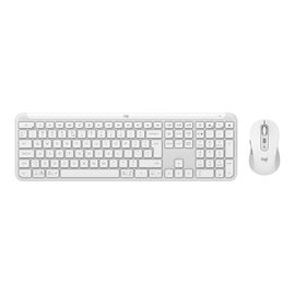 Logitech Signature Slim Combo MK950 - Ensemble clavier et souris - 100% - full size - sans fil - Bluetooth 5.1 LE - QWERTY - International US - blanc cassé