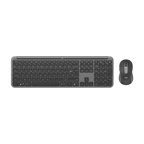 Logitech Signature Slim Combo MK950 for Business - Ensemble clavier et souris - 100 % (taille réelle) - sans fil - Bluetooth 5.1 LE - AZERTY - Français - graphite