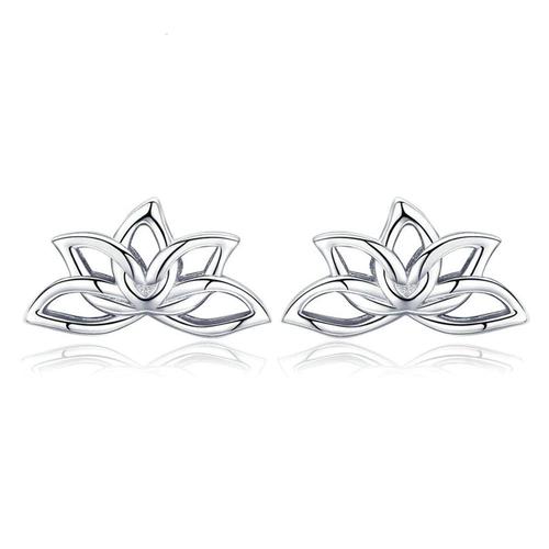 Boucles D'oreilles Femme Lotus En Argent 925 - Crystal Pearl Cry C2342 J Unique