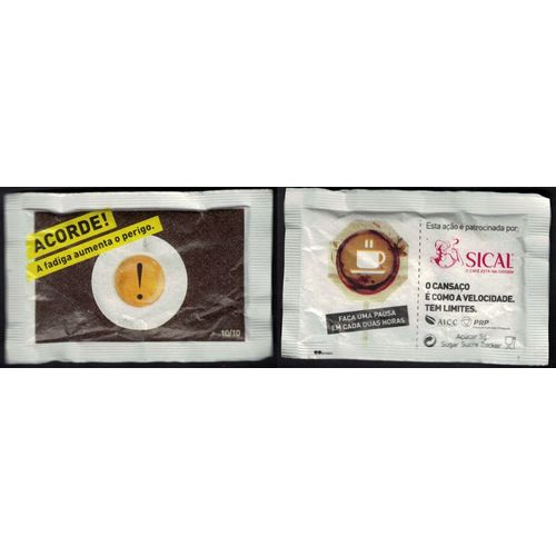 Portugal Sachet Sucre Sugar Bag Sical Faça Uma Pausa Em Cada Duas Horas Acorde A Fadiga Aumenta O Perigo