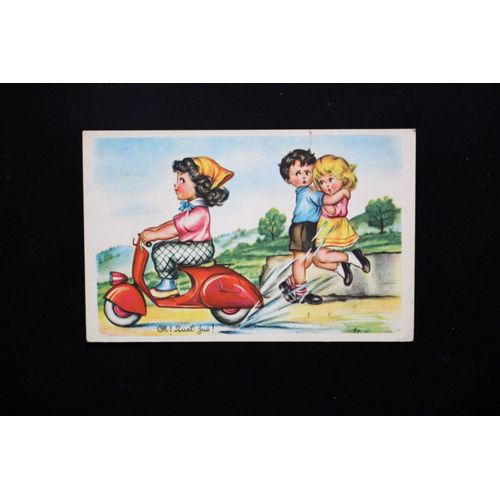Carte Postale Semi-Moderne Dessin Humoristique - Scooter Et Enfants - "Oh ! Quel Jus !" - N'a Pas Circulé.