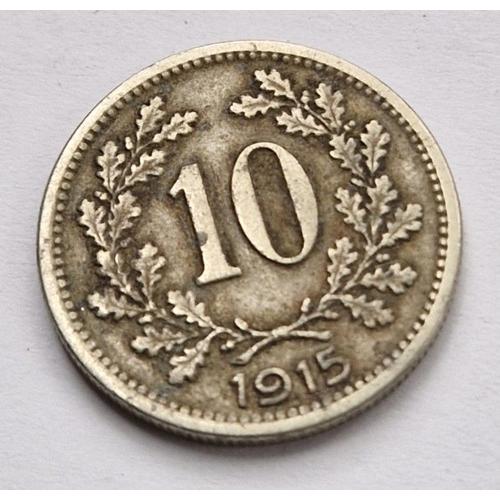 Pièce De Monnaie 10 Heller Franz Joseph I 1915 Empire D'autriche