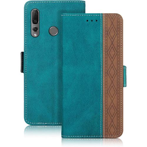 Vaitasy Coque Huawei P Smart Z/ Y9 Prime 2019, Haute Qualité Cuir Pu Étui Avec Fente Pour Carte Fonction Support Housse Magnétique Coque Compatible Avec Huawei Y9 Prime 2019, Vert