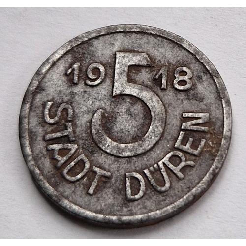 Pièce De Monnaie 5 Pfennig Düren 1918 Allemagne