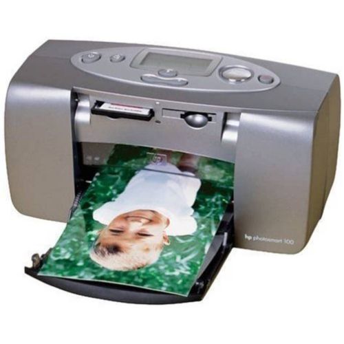 HP Photosmart 100 - Imprimante - couleur - jet d'encre - A6 - jusqu'à 2 min/page - capacité : 20 feuilles - USB - gris
