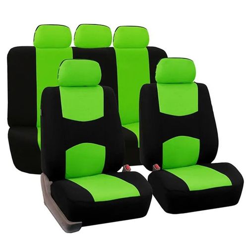 Pièces Set Complet Housses De Siège Voiture, Housses Siège Avant Et Arrière Voiture Universelles, Auto Couvre Siège Accessoires Intérieur, Pour Avec Presque Toutes Les Voitures Vert