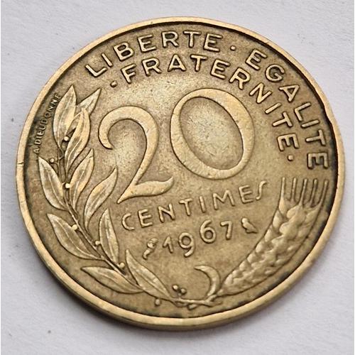 Pièce De Monnaie 20 Centimes Marianne 1967 République Française