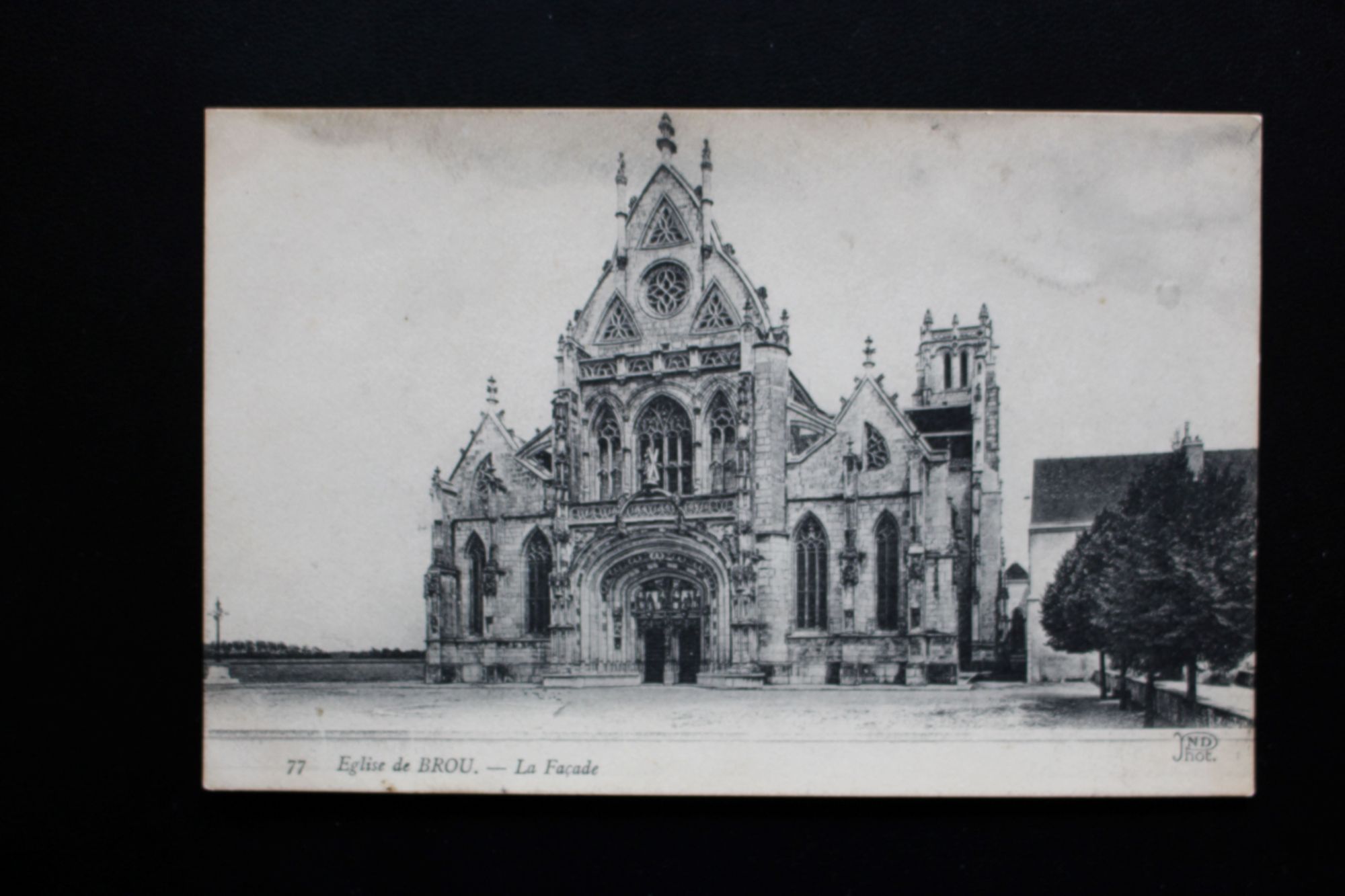 Cpa Église De Brou - La Façade - Ain - Carte Postale Ancienne - N'a Pas Circulé