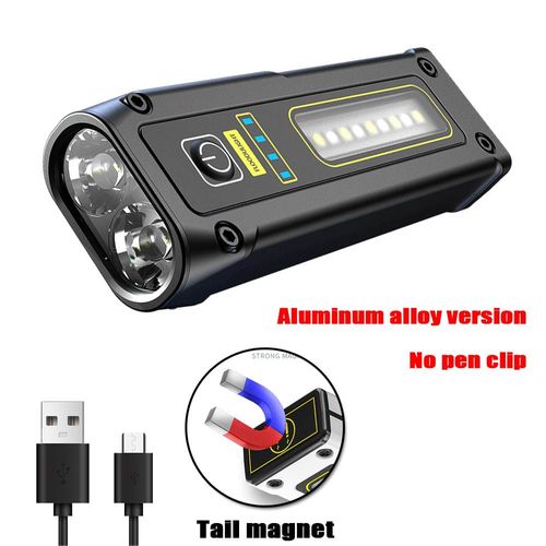 No pen clip 1PC Lampe de poche multifonction portable STD01 2Xaf + COB LED Mini torche LED TYPE-C lampe de travail aste avec pince à stylo magnétique ""Nipseyteko""