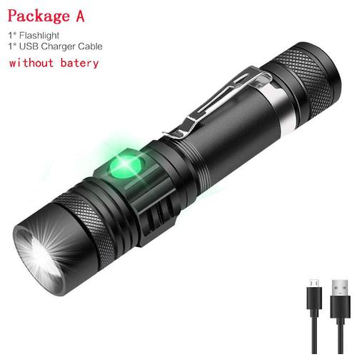 A T6-8000 Lumen Pocketman-Lampes De Poche Led Rechargeables Par Usb, Torche De Vélo, Lampe De Poche Extérieure Étanche, Torche N'aime ""Nipseyteko""