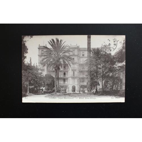 Cpa Cannes - Hôtel Beau-Rivage - Carte Postale Ancienne - A Circulé