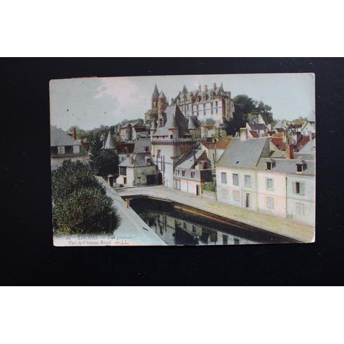 Cpa Loches - Vue Générale. Vers Le Château Royal - A Circulé - Carte Postale Ancienne Timbrée