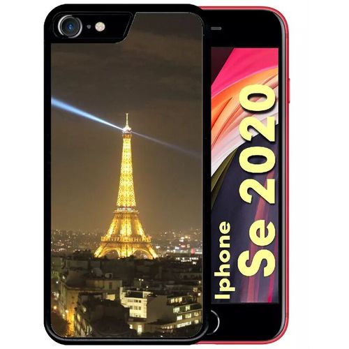 Coque Pour Iphone Se 2020 - Tour Eiffel - Noir