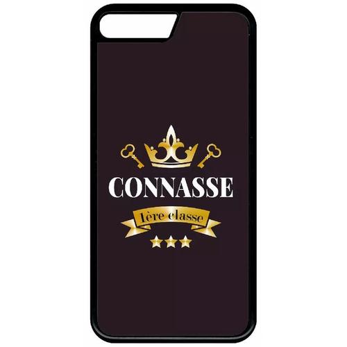 Coque Pour Iphone Se 2022 - Connasse 1er Classe Violet Fonc - Silicone - Noir