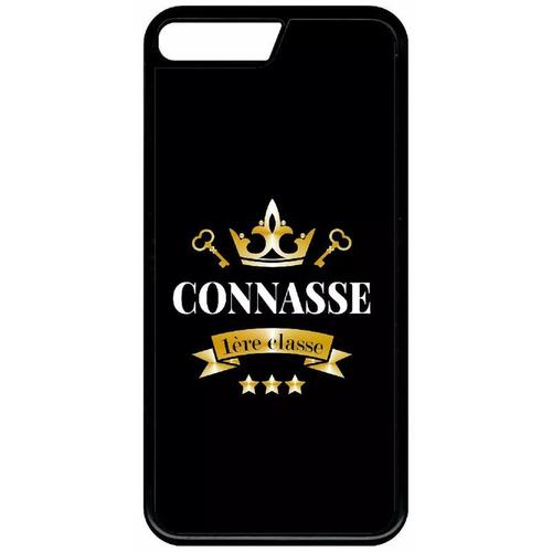 Coque Pour Iphone Se 2022 - Connasse 1er Classe - Silicone - Noir