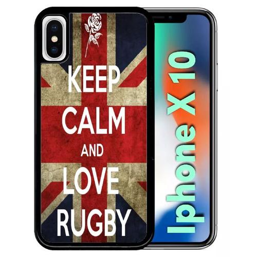 Coque Pour Iphone X - Rugby England - Noir