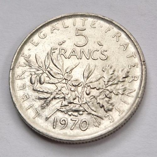 Pièce De Monnaie 5 Francs Semeuse 1970 République Française