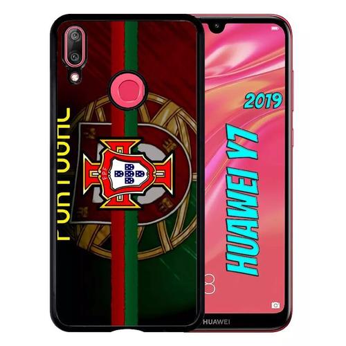 Coque Pour Huawei Y7 2019 - Portugal Design One - Noir