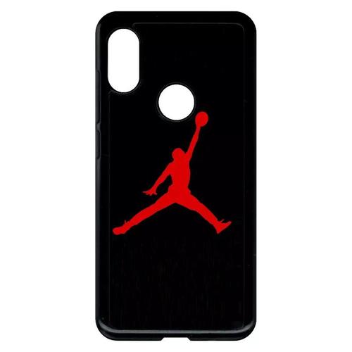 Coque Pour Xiaomi Redmi Note 6 Pro - Jordan 23 Logo Rouge - Noir