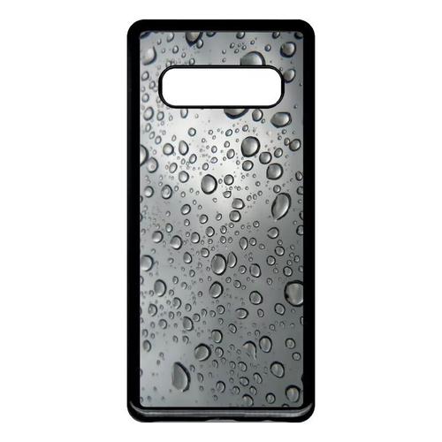 Coque Pour Samsung Galaxy S10+ - Effet Texturé Goutte D'eau - Noir